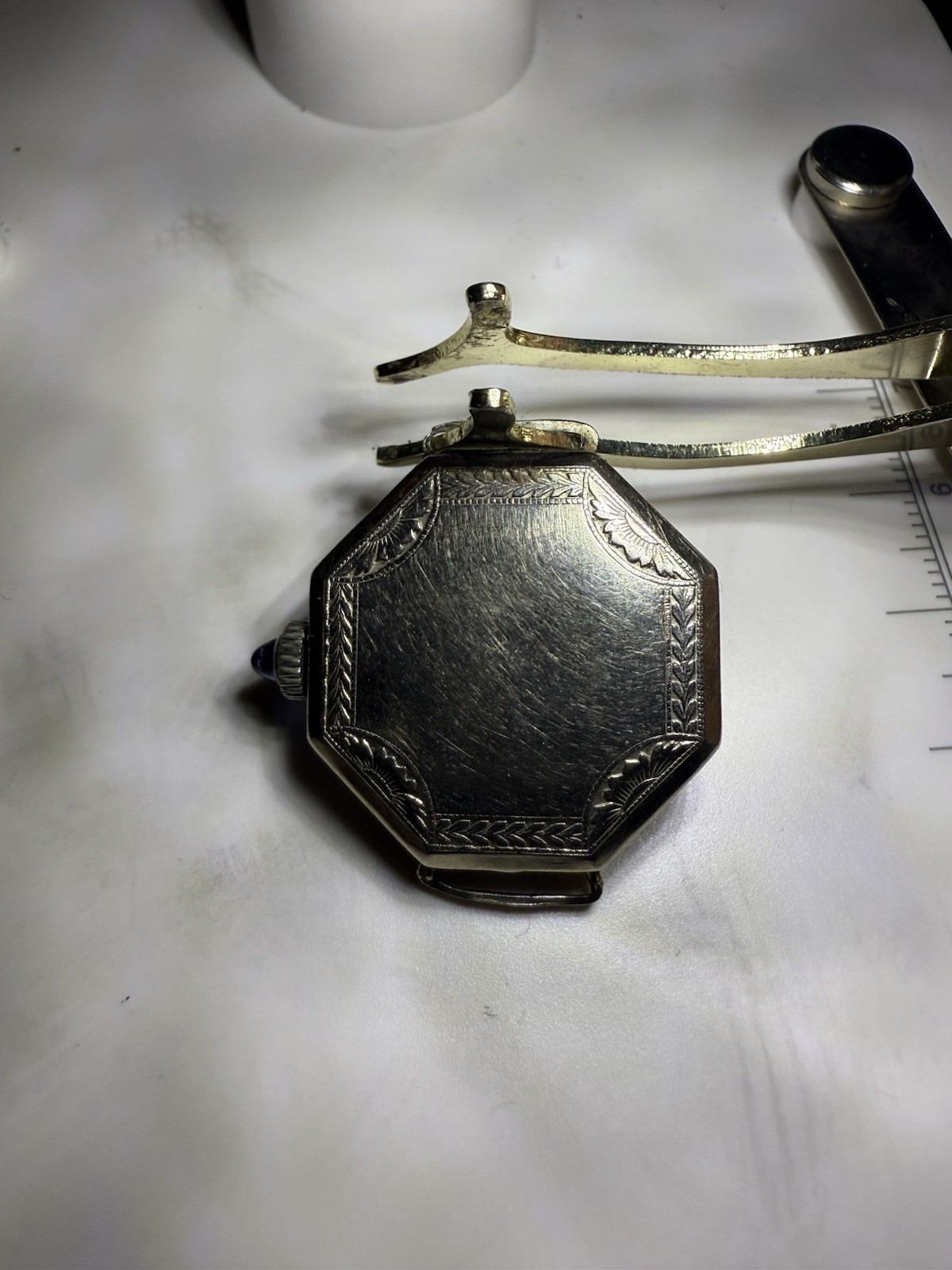 1920s Art Deco Elain Watch With 14k White Gold Case