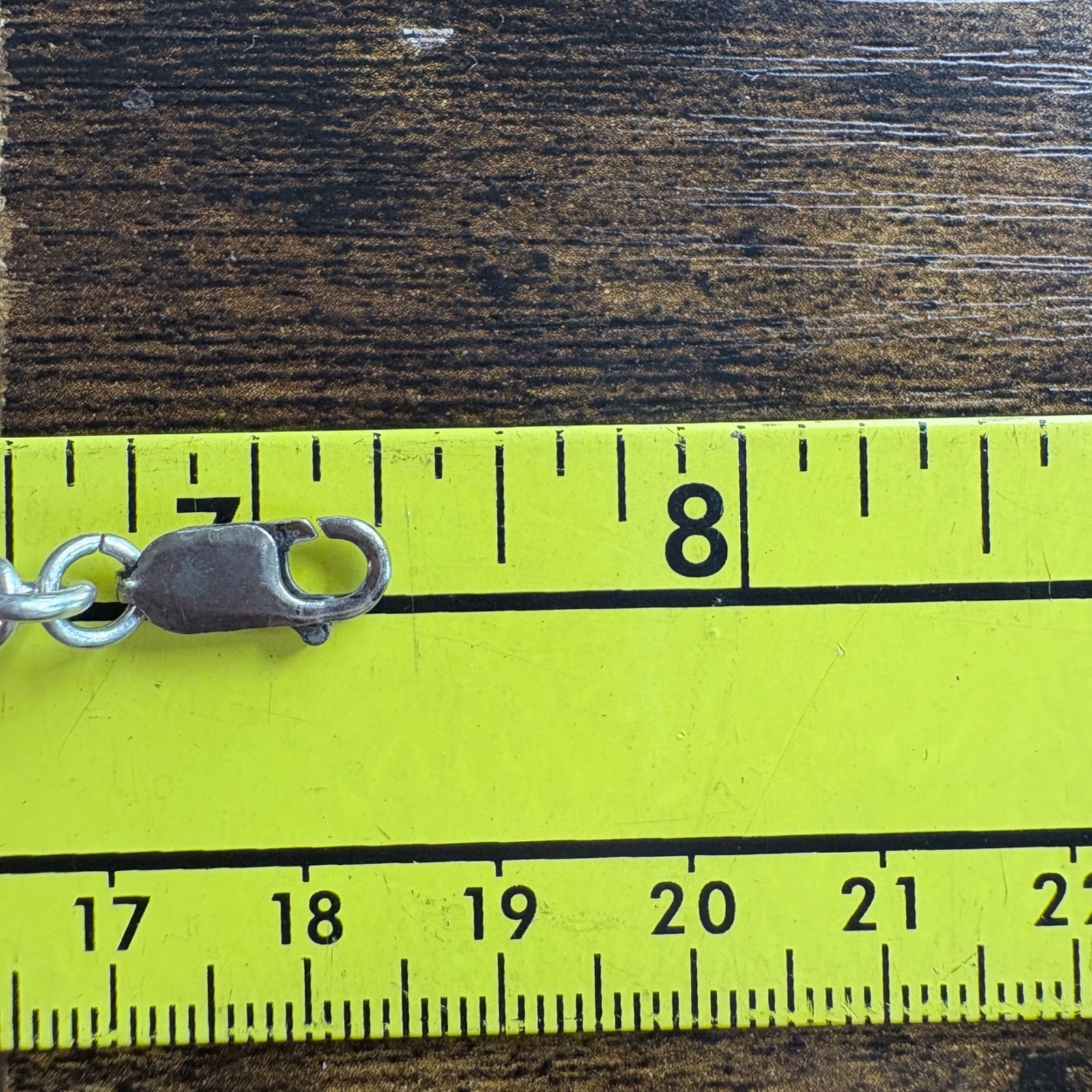 Double Bar Link Lobster Claw Clasp Bracelet VTG 925 Sterling Silver 7.25″ Length
