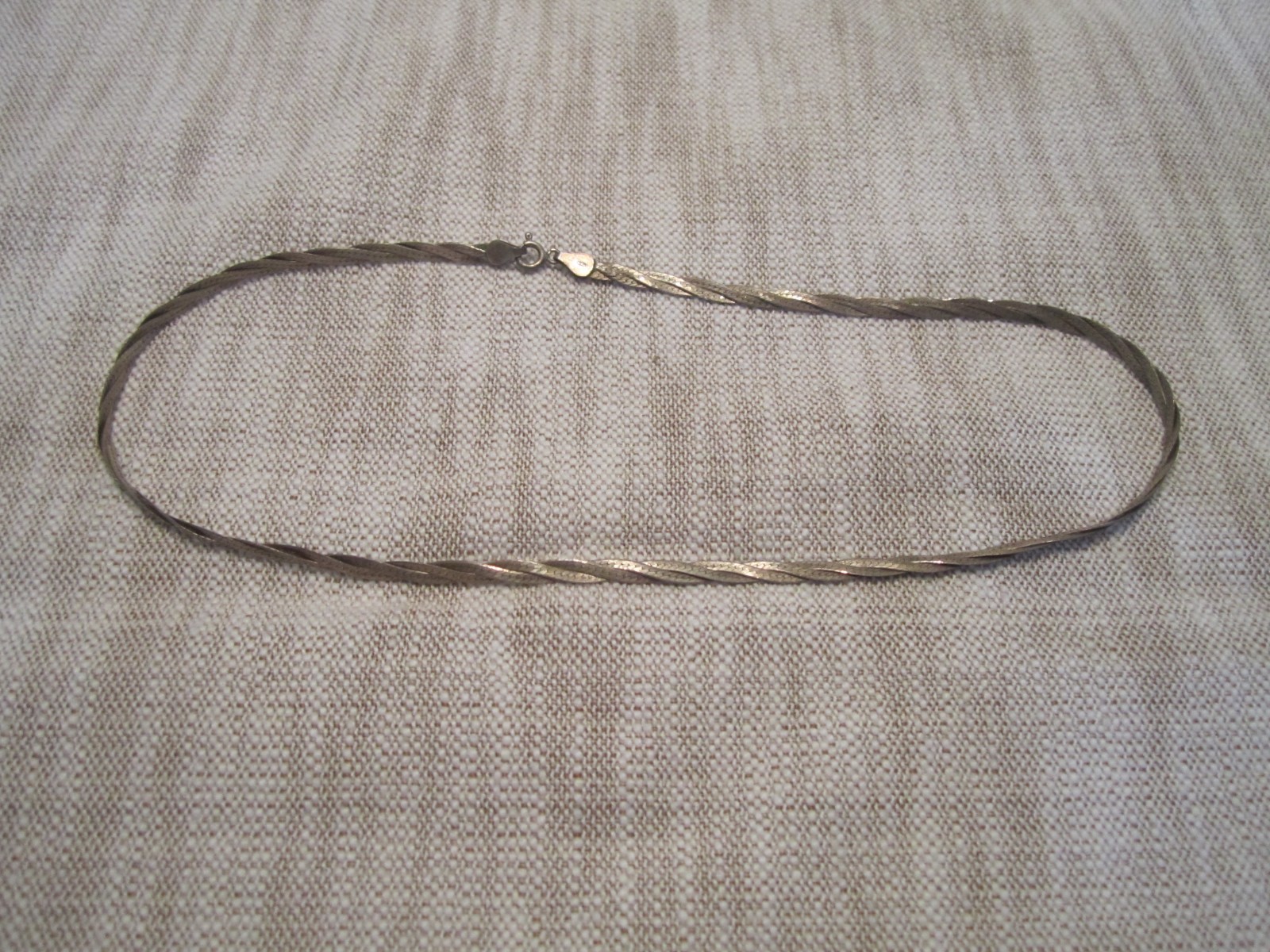 Vintage 18″ Sterling Silver Double Braided Wheat Necklace 8.70 Grams WOW!!!