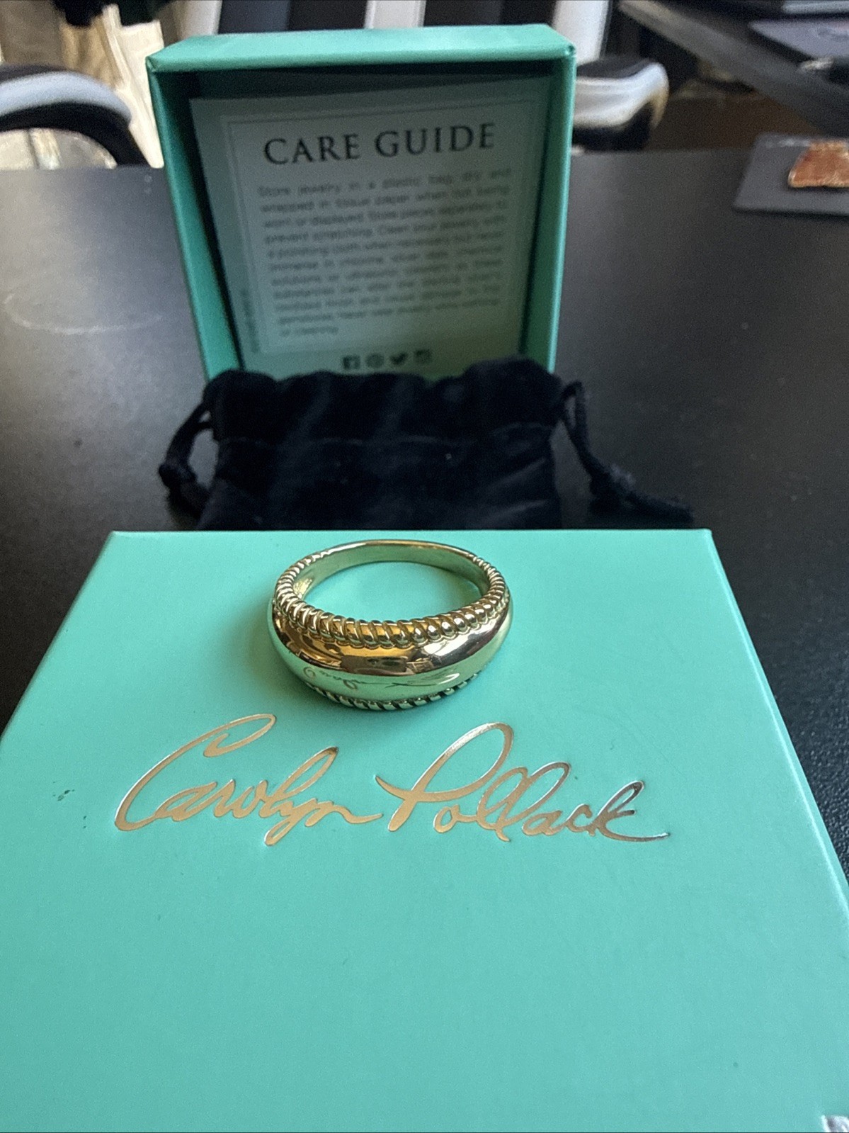 Carolyn Pollack Brass Rope Border Size 9 Ring Replacement Interchangeable Unisex