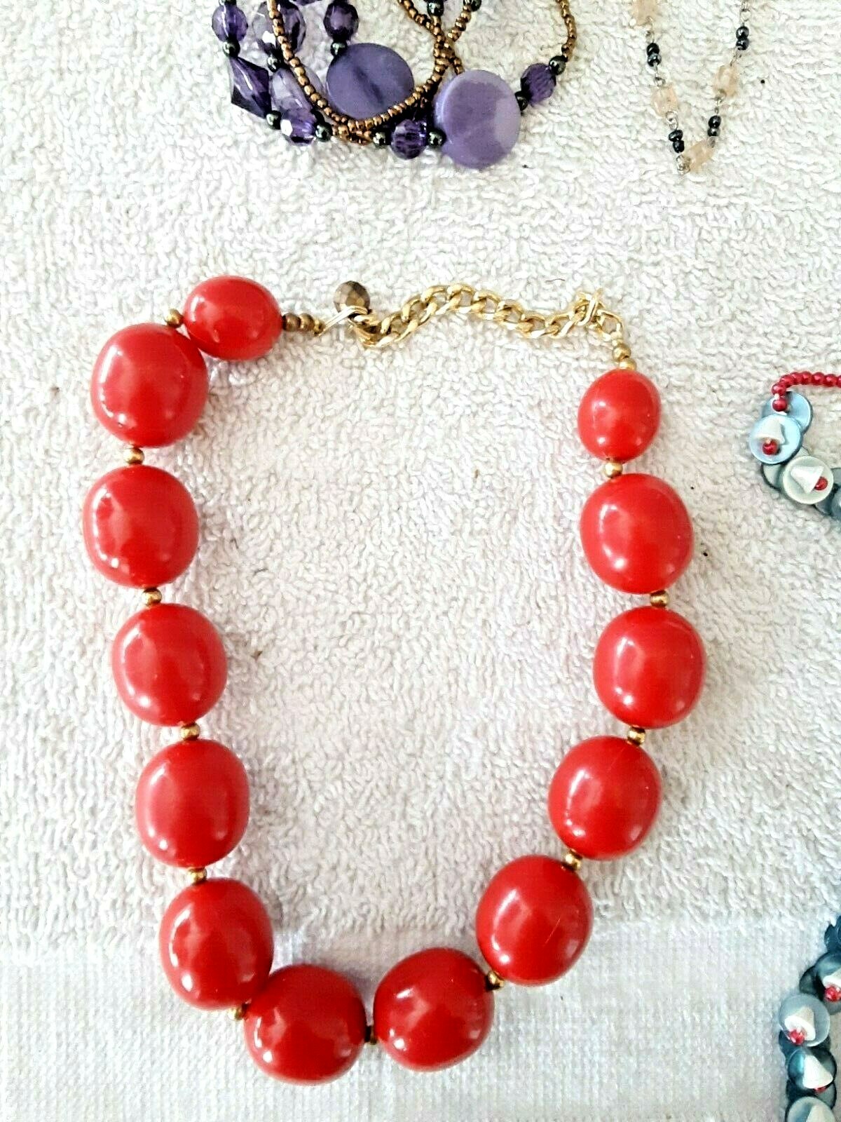 Vintage ~ Lot of 5 Jewelry Necklaces ~ 1950’s to 1980’s Variety Beads Costume