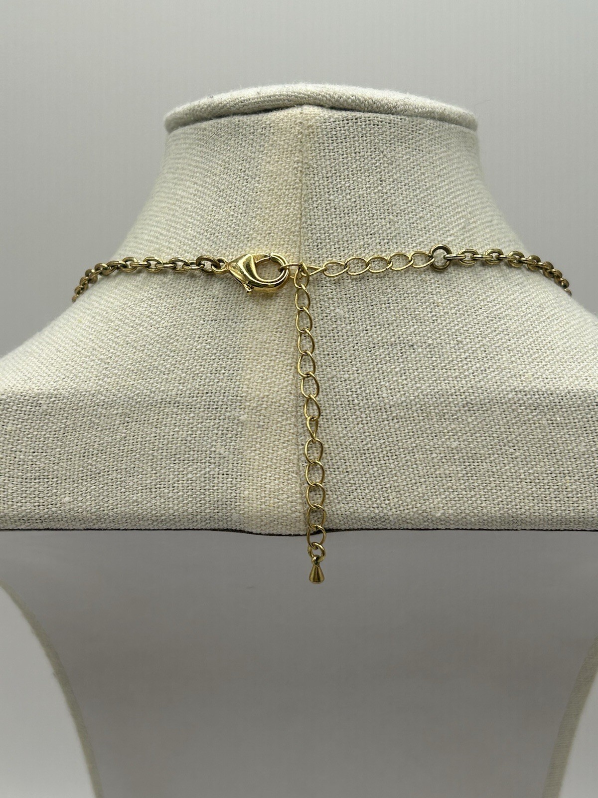 Vintage Boho Fringe Necklace Gold Tone Multi Stone Dangle Bib Statement Earthy