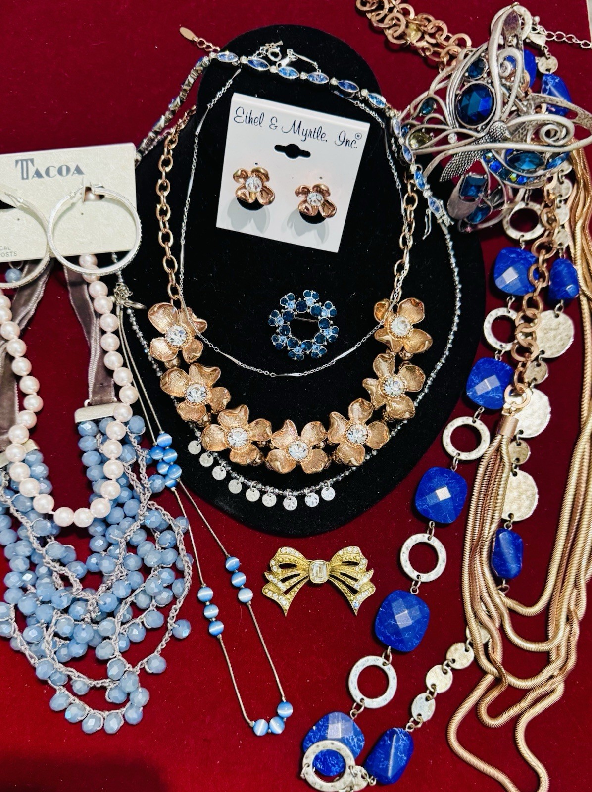 Vintage High End Costume Jewelry Trifari CARA Ethel Myrtle Origami Owl Chicos PD