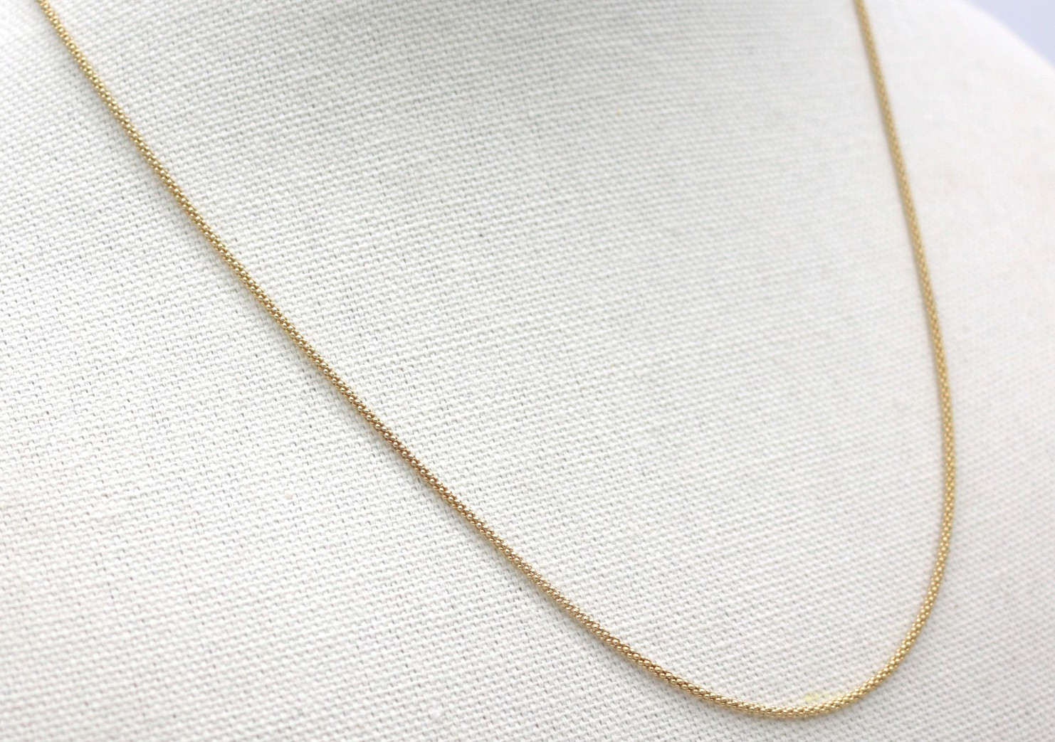 VTG Danecraft Italian Sterling Silver Gold Vermeil Popcorn Chain Necklace 23.5”