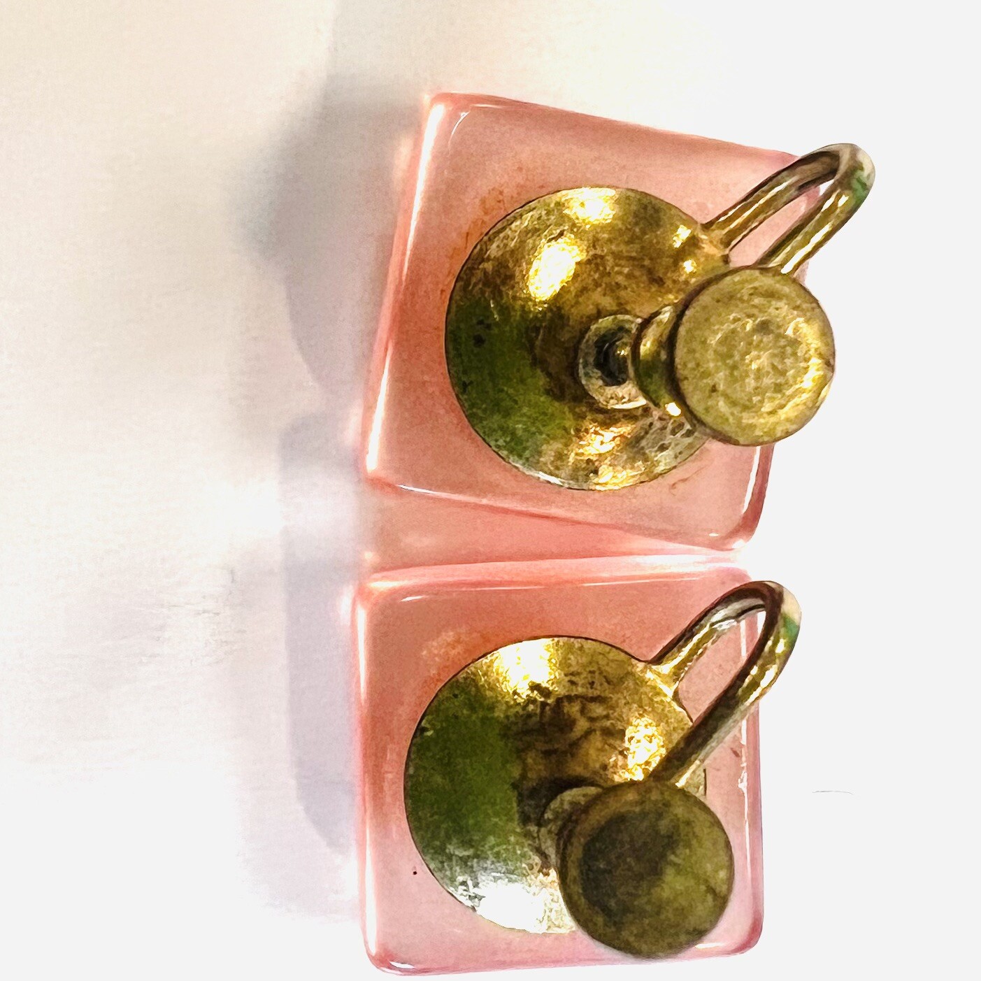 Vintage Translucent Lucite Acrylic Screw Post Earrings 1950s, Estate, Bright