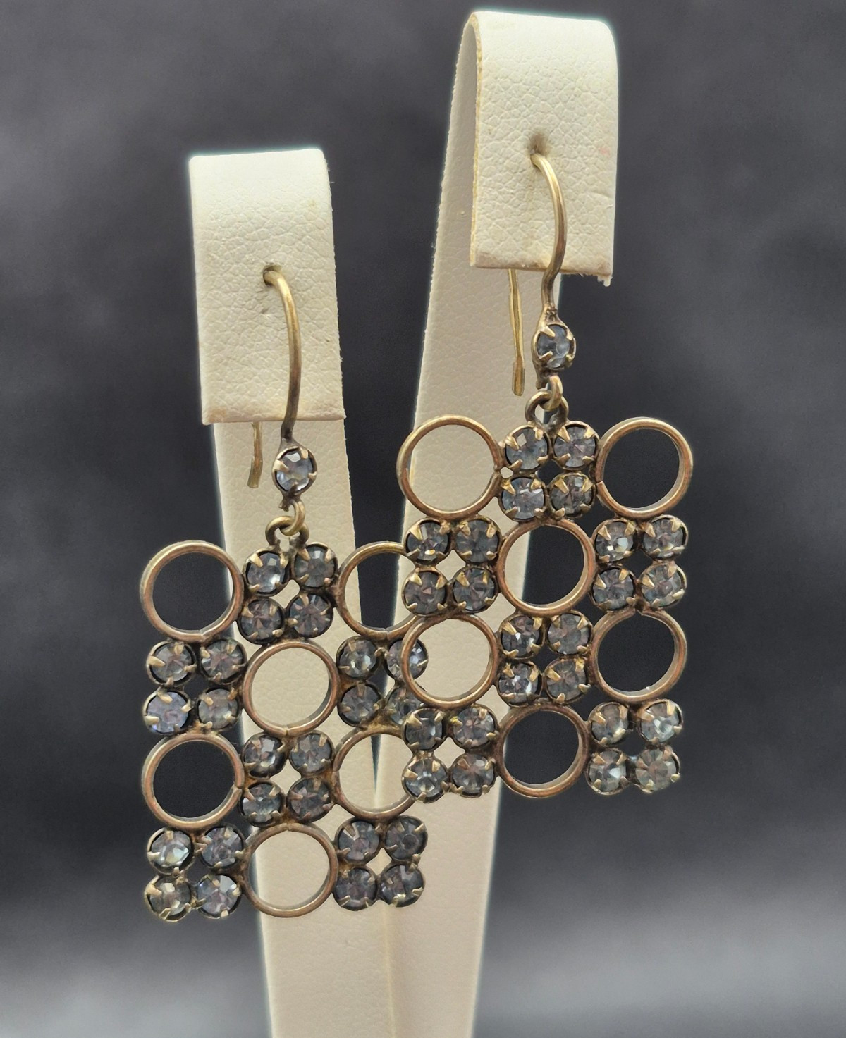Vintage Soviet 875* Silver Earrings with USSR Stones, Women’s Jewelry