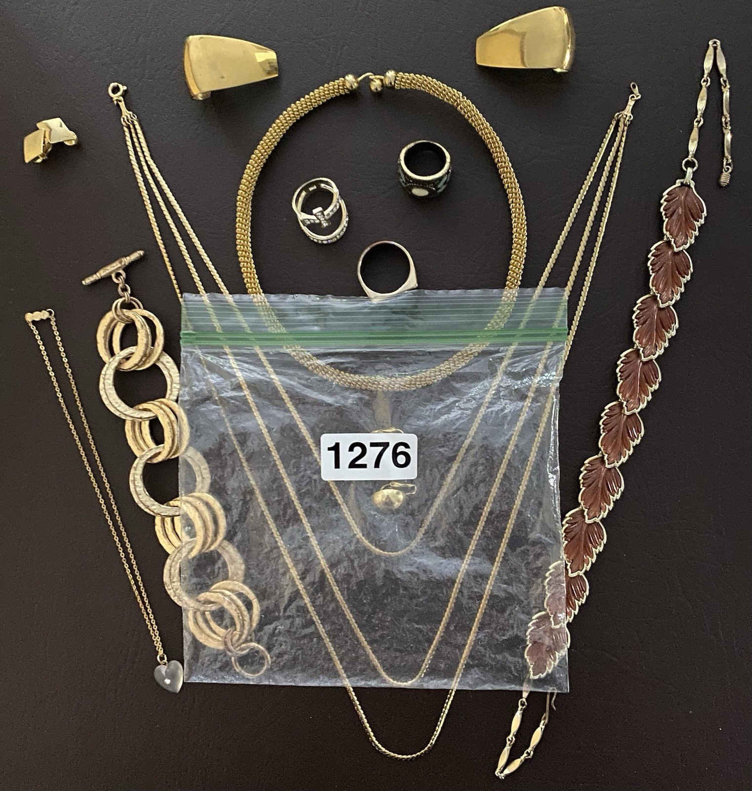 VTG – Modern Jewelry Lot Necklace Chains Earrings Rings Silver And Gold Tone Lot
