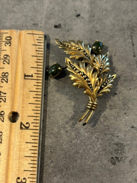 Vintage Binder Brothers 1/20 12K Gold Filled Leaf Brooch Pin