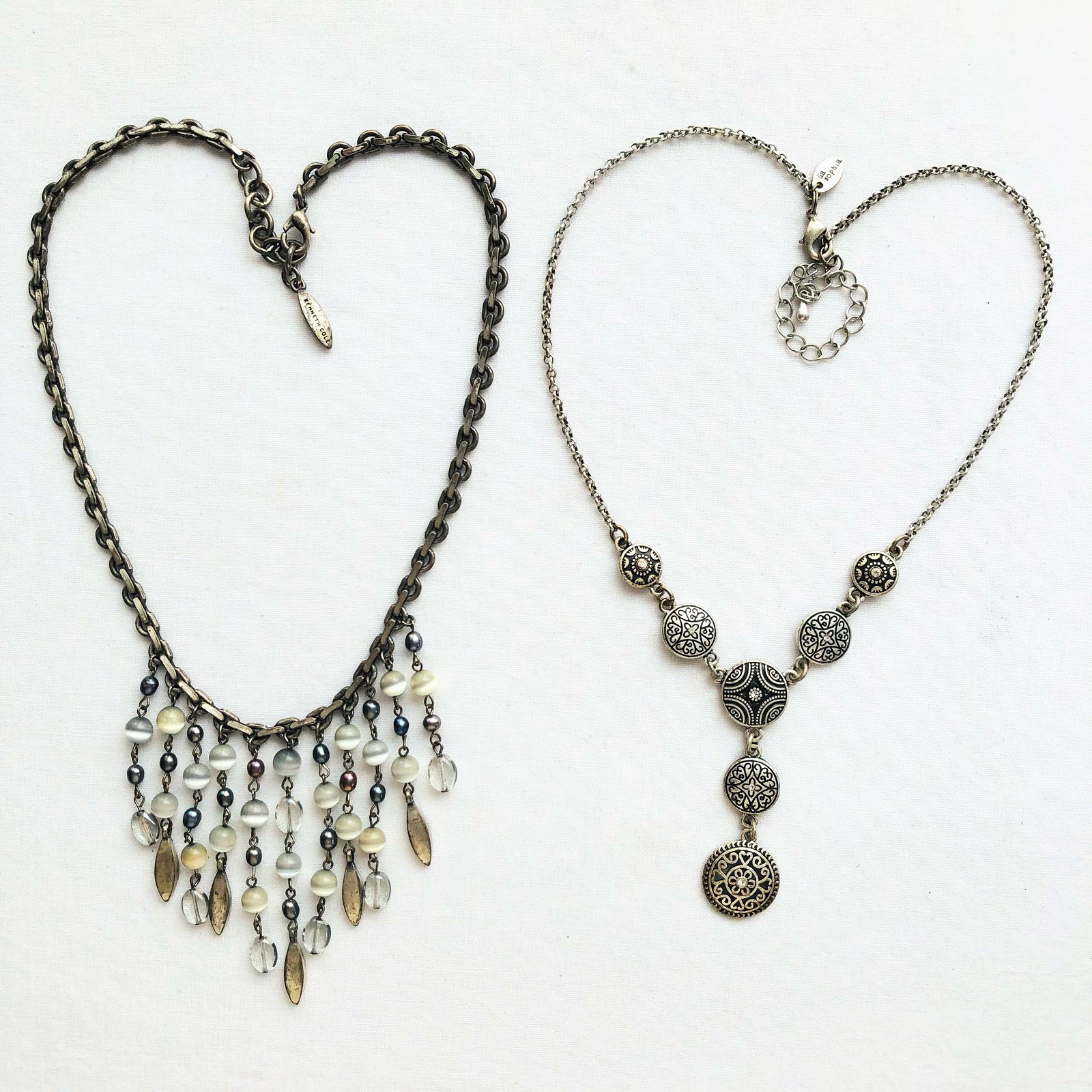 Layered Fringe Y Drop Necklaces Bold Boho Southwestern Style Signed Jewelry