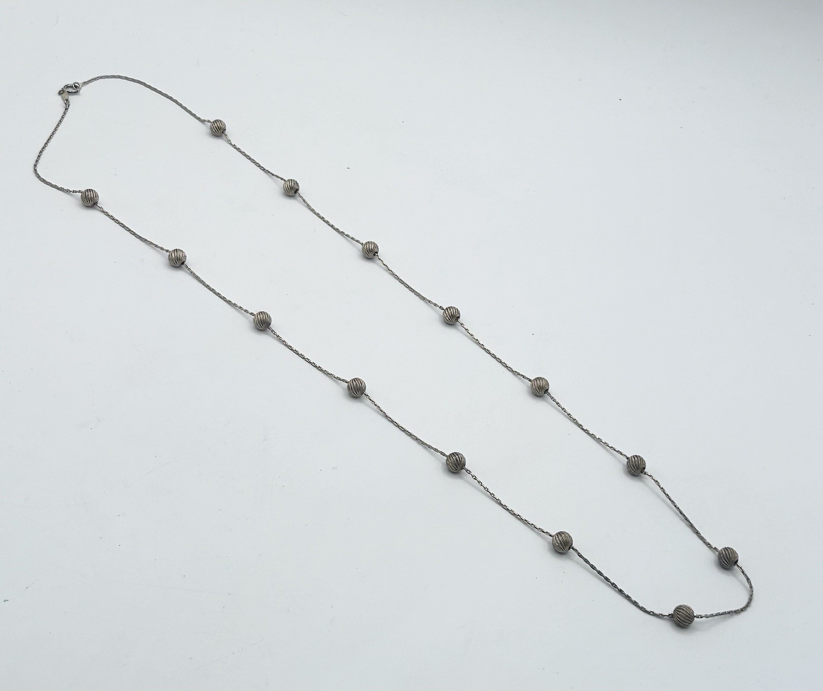 Vintage 1969 Henkel & Grosse Opera Gold Plate Ball Necklace Tested 16”