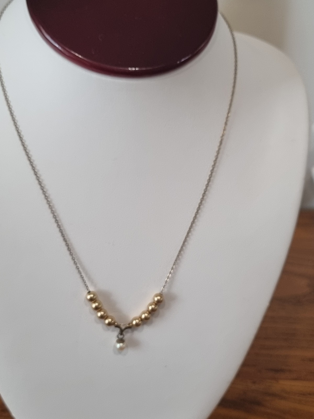 Vintage 1960s 12k Gold Fill Cultured Pearl Bead Ball Necklace USA made see video