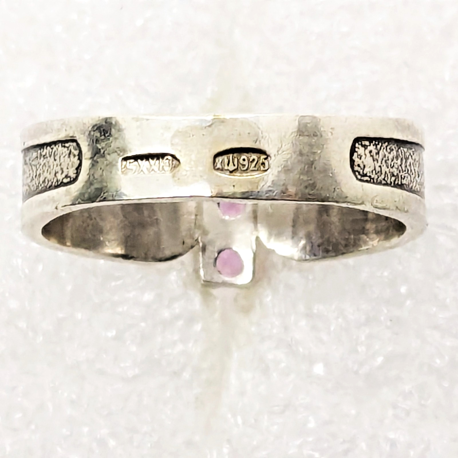 Vintage Elegant RING Silver 925 with Chic Bright Stones -size: 8US (18.5mm)| #46