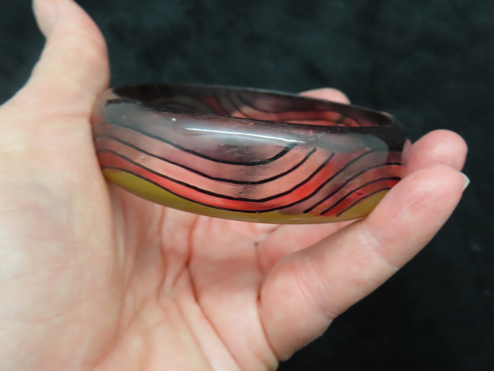 Vintage 1980’s AVON Watercolor Lucite Bangle Bracelet