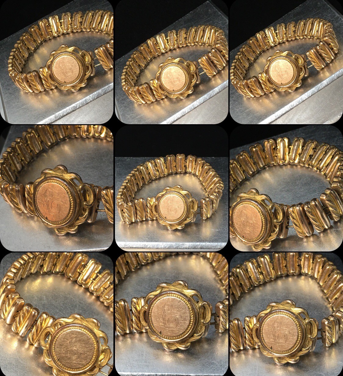 Unique Vtg Expansion Locket Sweetheart Bracelet Watch Style Face