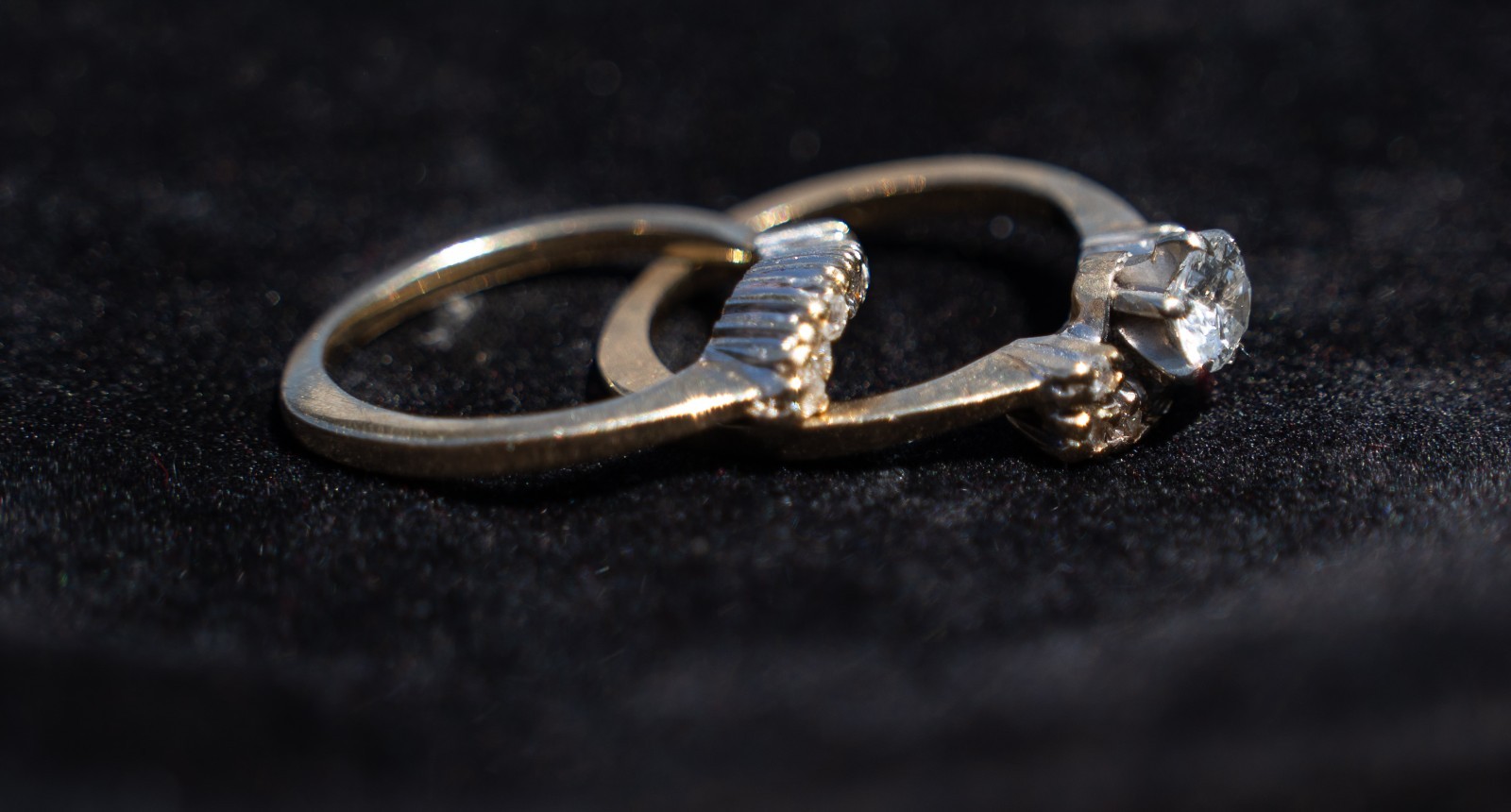 Vintage Old European Cut (OEC) 14K Gold Diamond Cluster Ring Wrap size 6-6.5