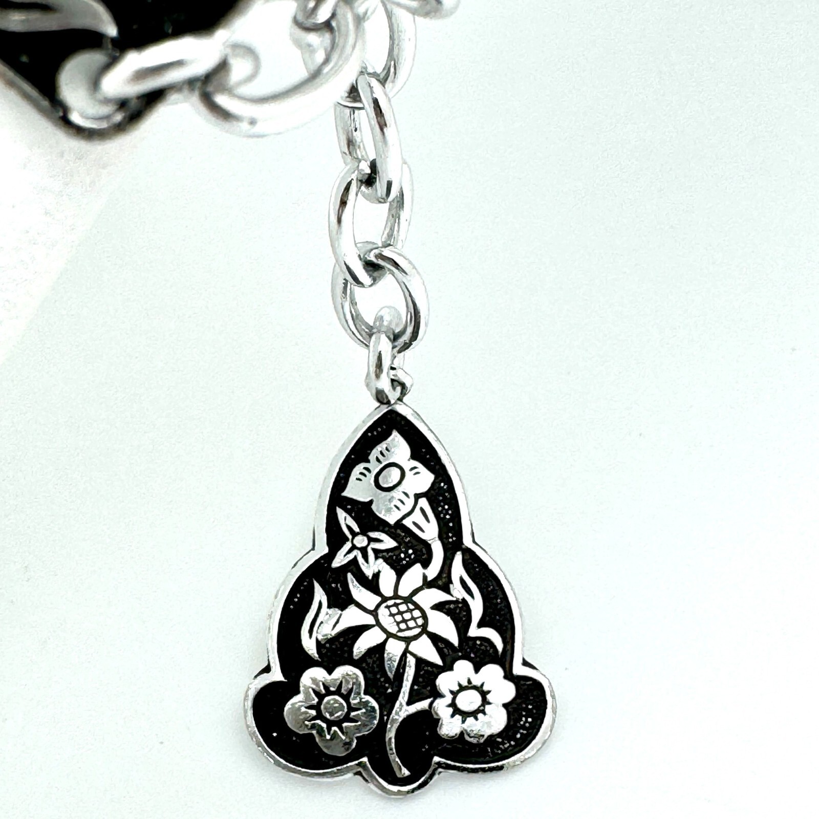 Vintage Bracelet Western Germany Aluminum Embossed Flowers Floral Gift
