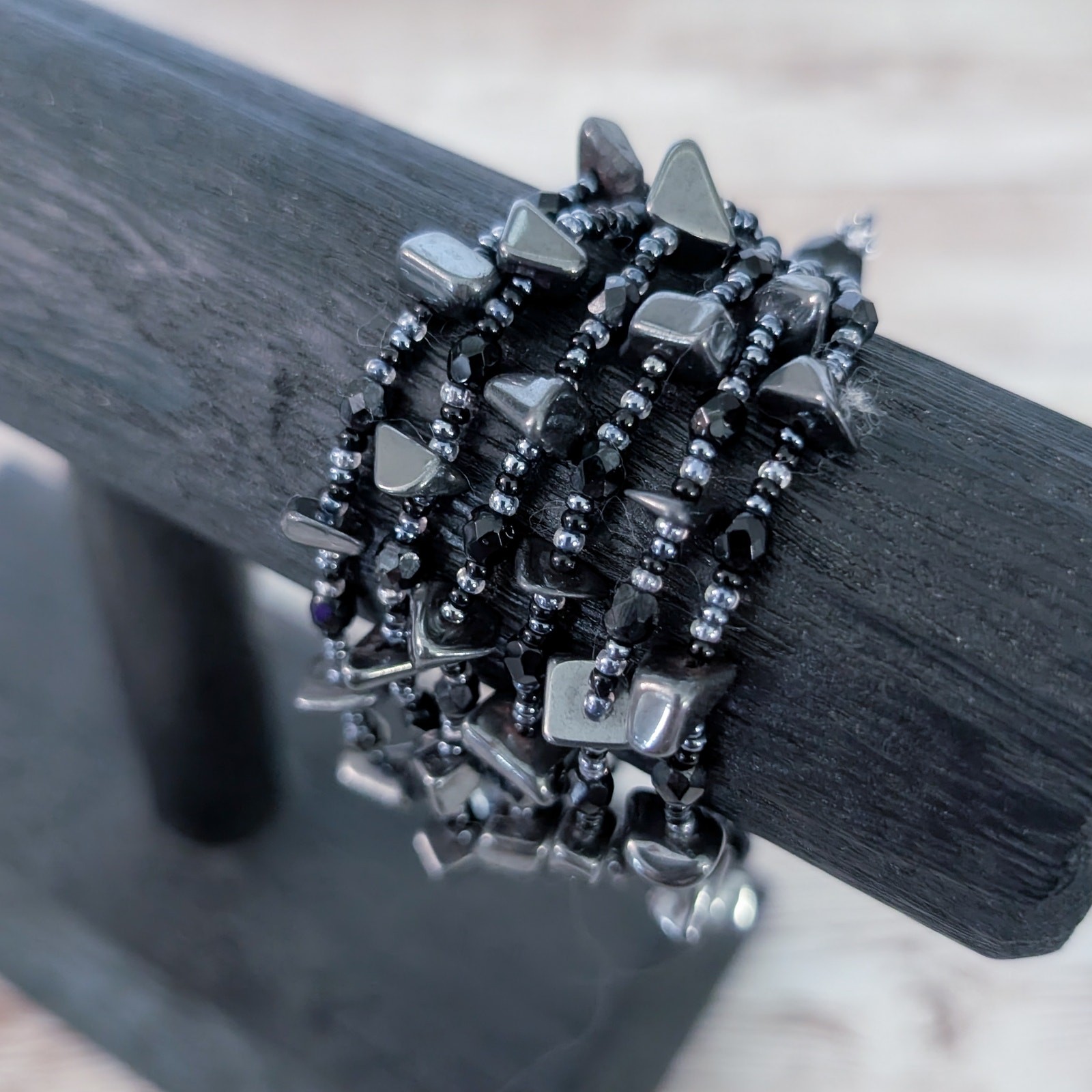 Vintage Bracelet – Multi Strand – Dark Tones/Blue – Statement
