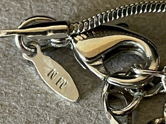 Avon Pearl and CZ Pendant on a 16″ Snake Chain Necklace with 3″ extender