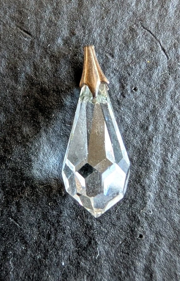 Vintage Cut Crystal Briolette Pendant