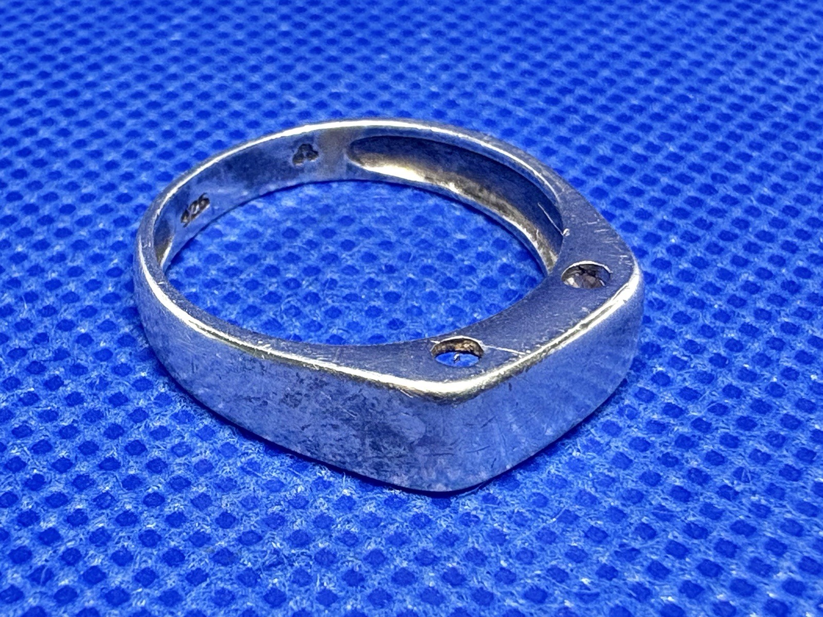 A28 Minimalistic Modernist 925 Silver Ring 3.69g Size 10 Vintage 1960s USA
