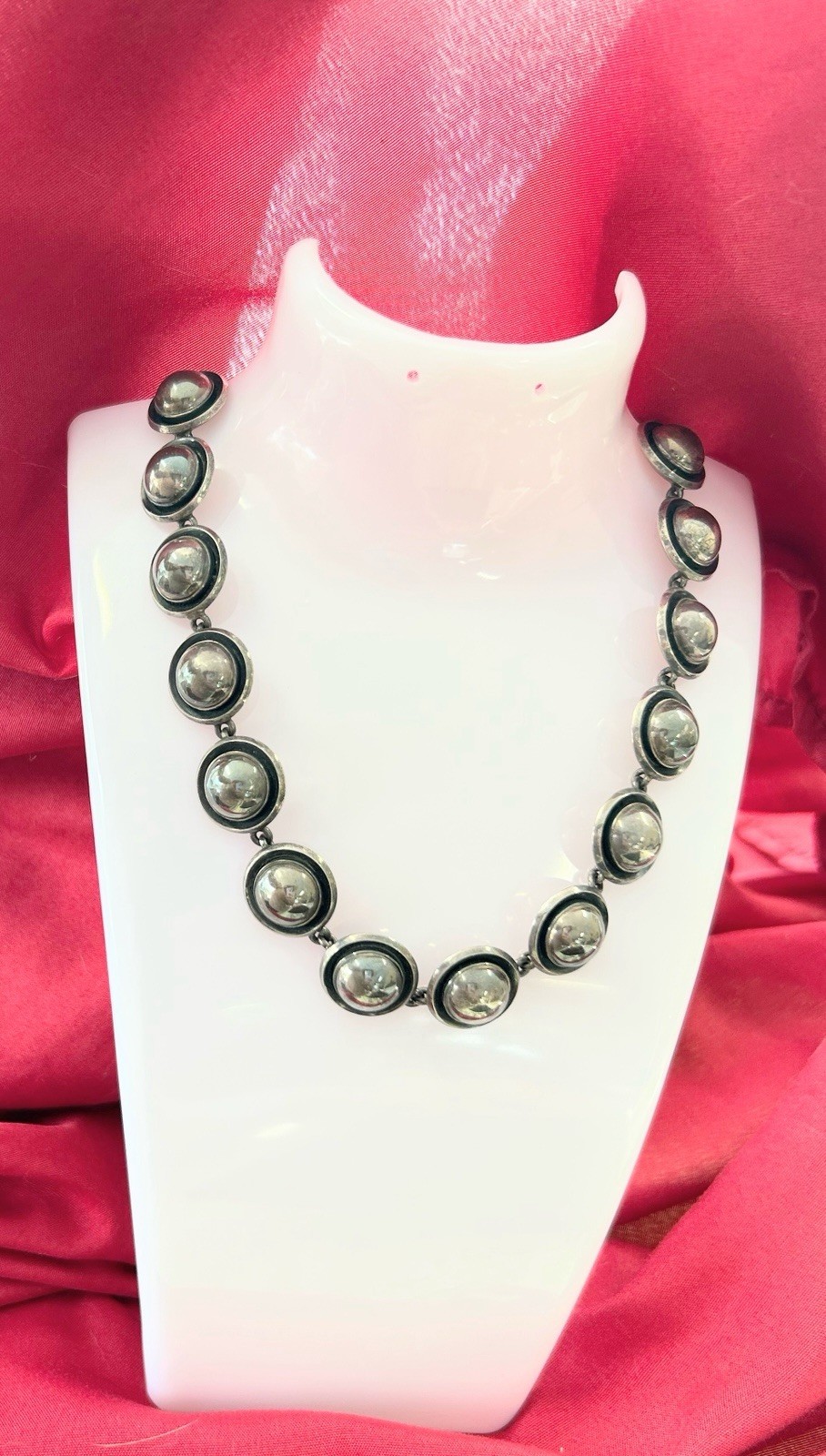 Vintage Sterling Silver NEILS ERIK Denmark Necklace, Choker & Earrings, Signed