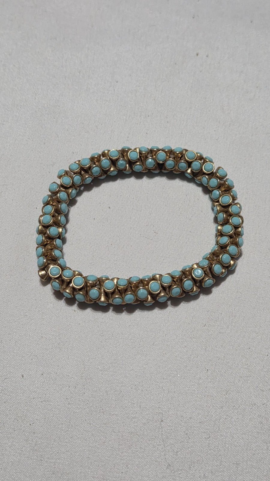 Vintage, Stella & Dot, Turquoise Accented Stretch Bracelet (1057)