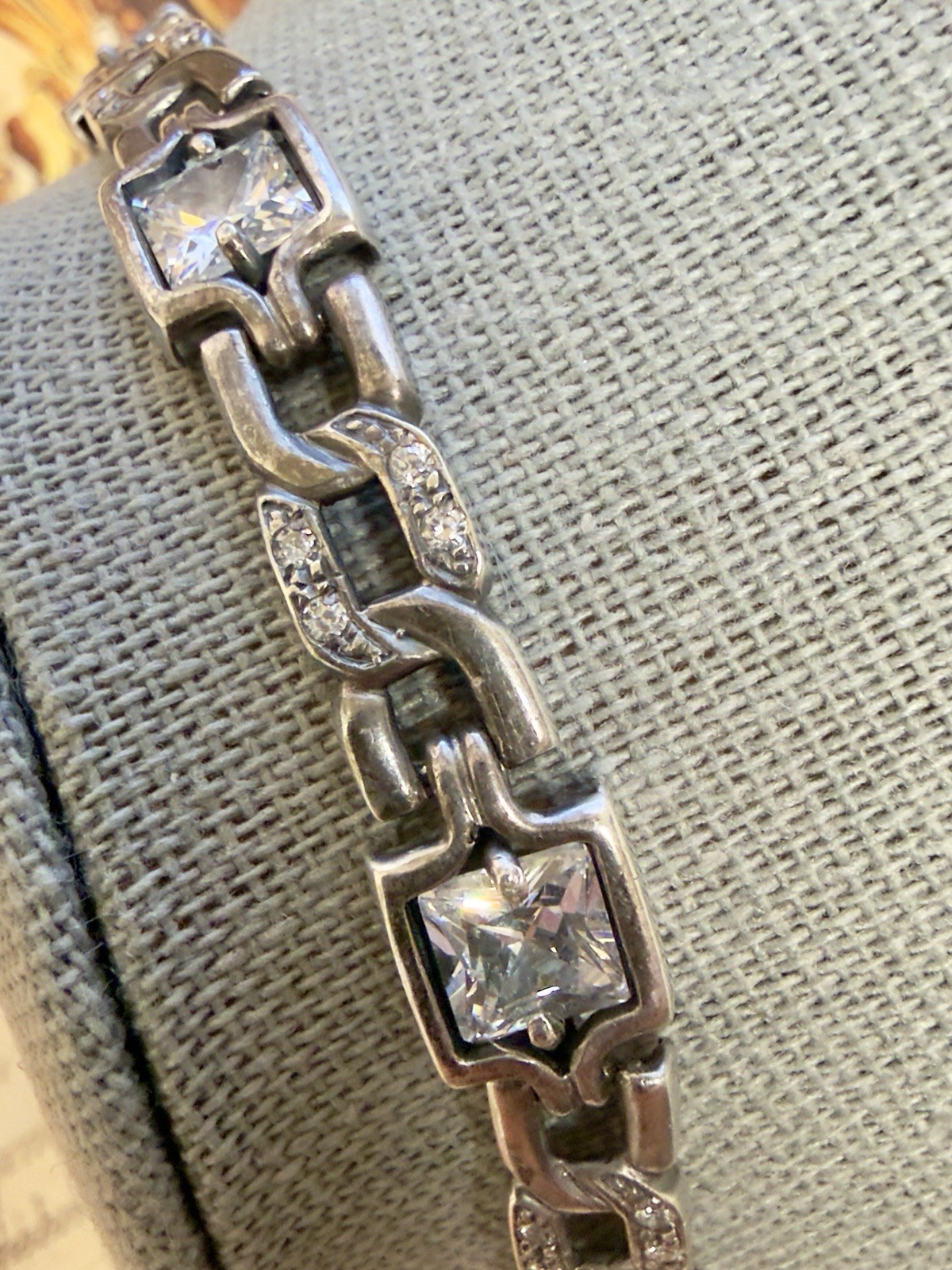 925 Sterling Silver Vintage East European Designer Bracelet – 7.25″ 16g -#1942