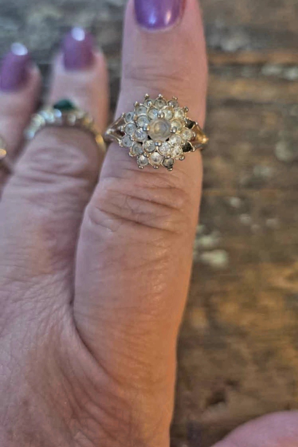 3 Costume Cocktail Jewelry Rings All Missing At Least 1 Stone