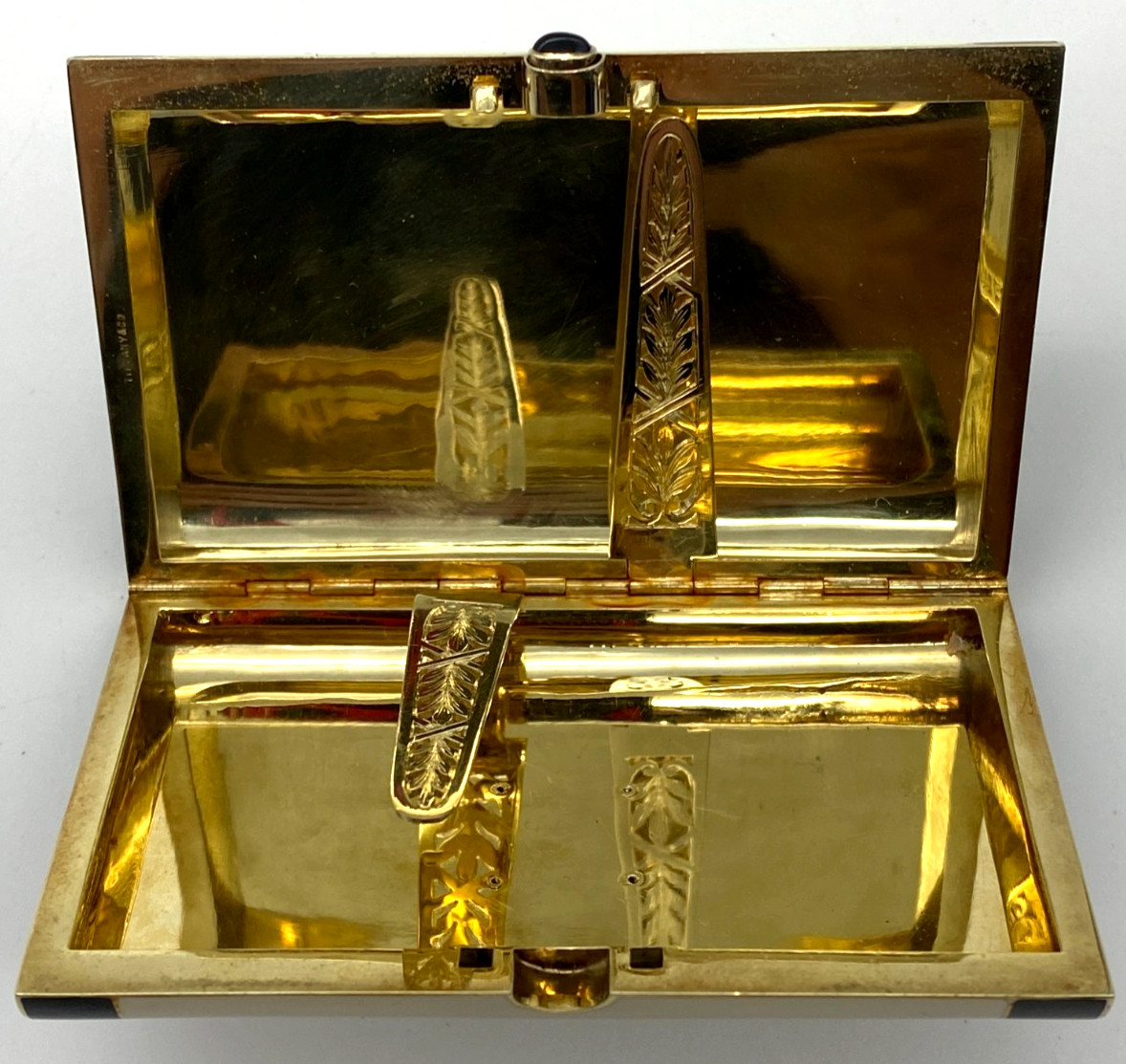 Tiffany & Co. Art Deco 14K Gold, Diamond & Enamel Cigarette Case, Circa 1920’s