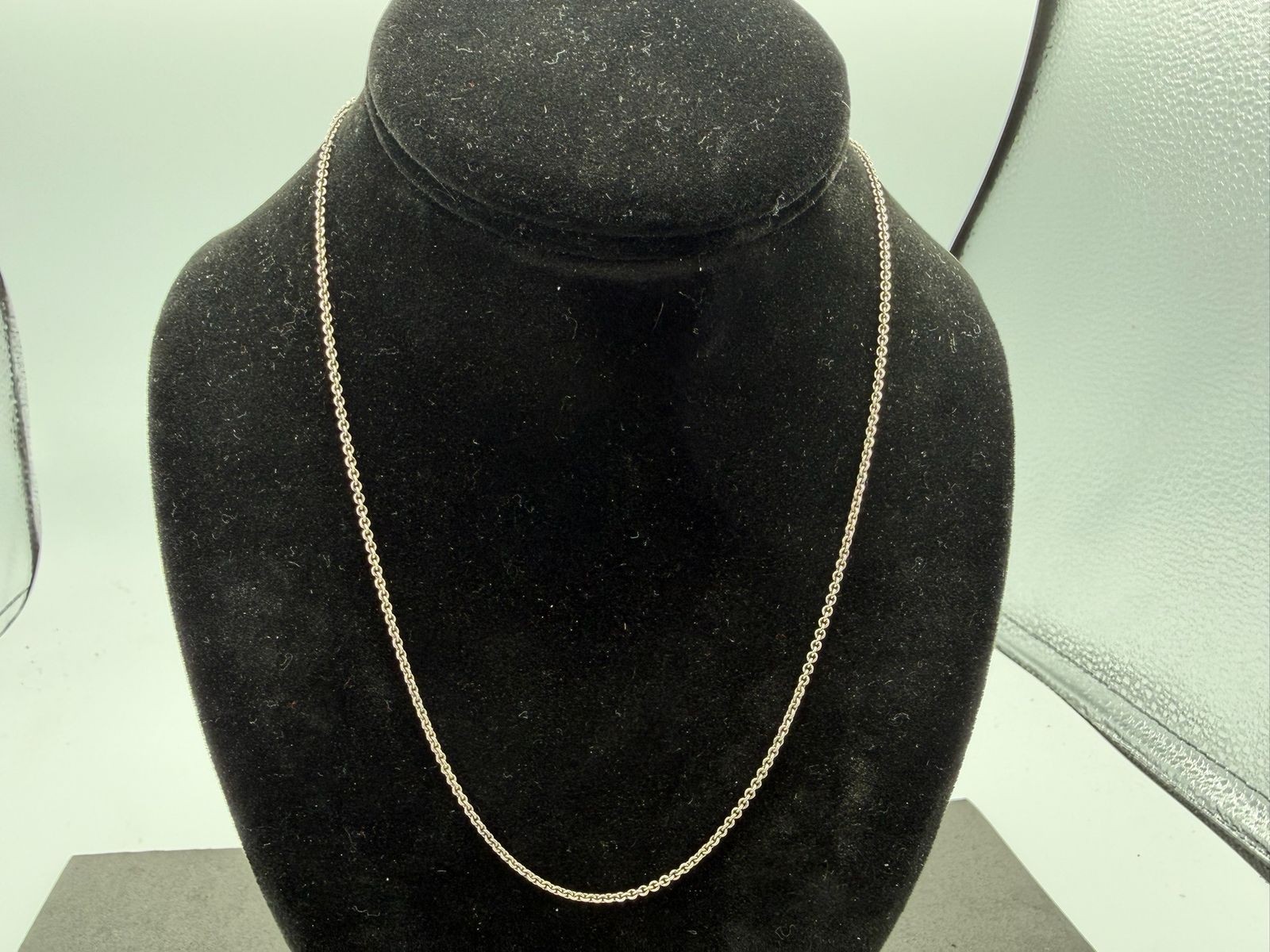 4.01g Vintage Sterling Silver 925 Rolo Link Chain Necklace 18 in M