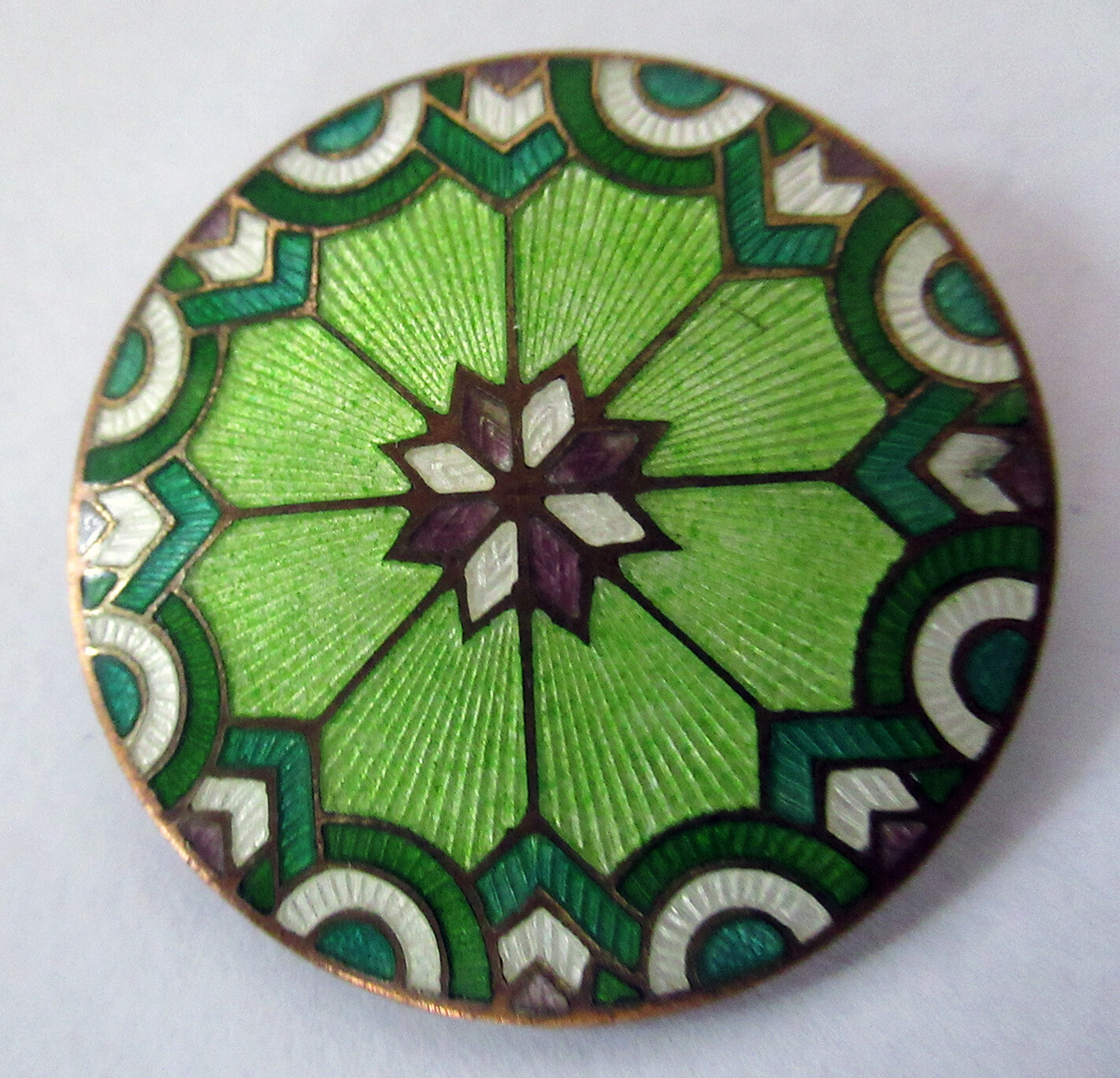 ENAMEL BROOCH, 39MM – 1.54 INCHES, ART DECO