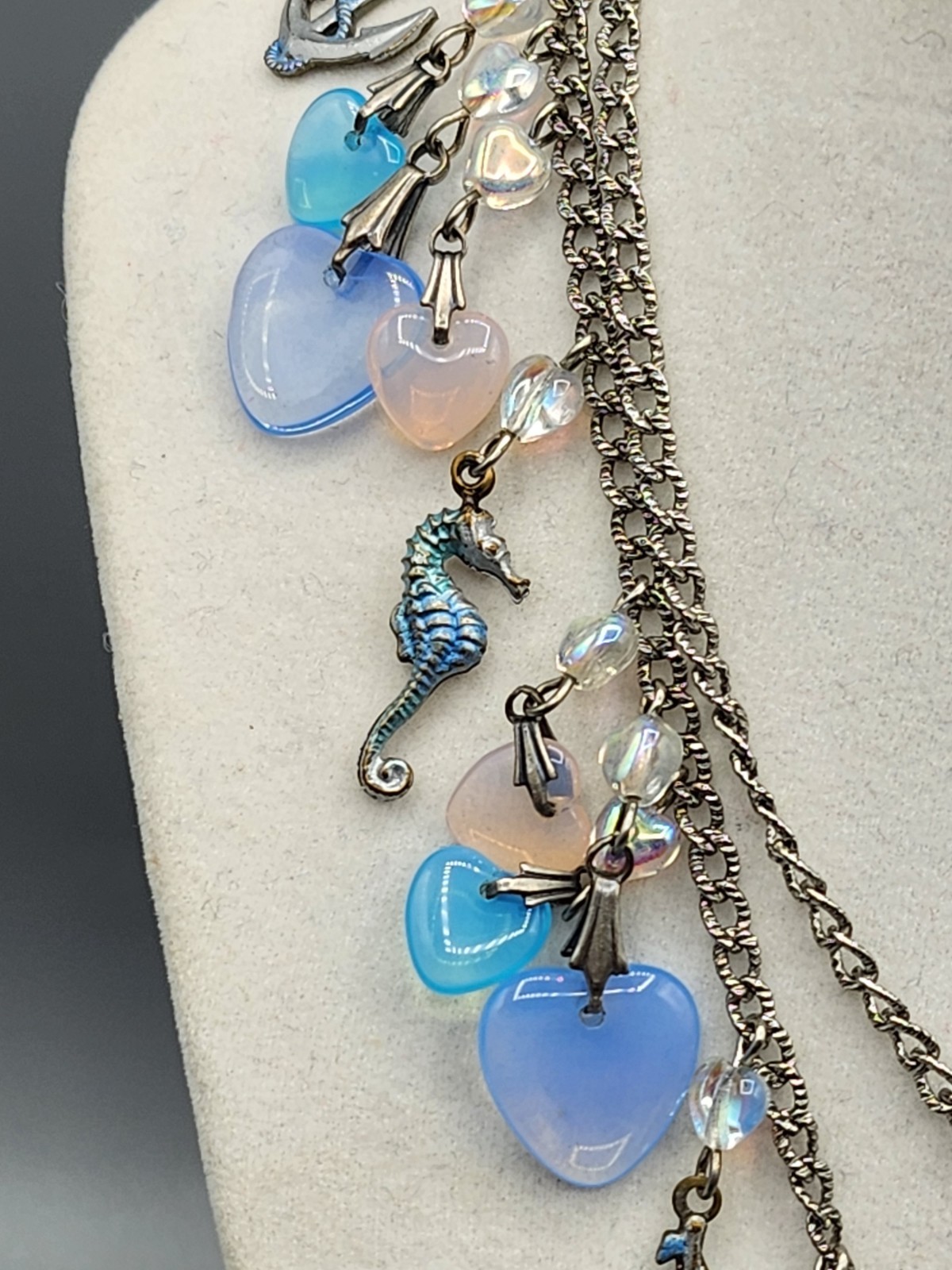 Vintage Rare Nautical Theme “Glass Works Studio” Necklace 32″L