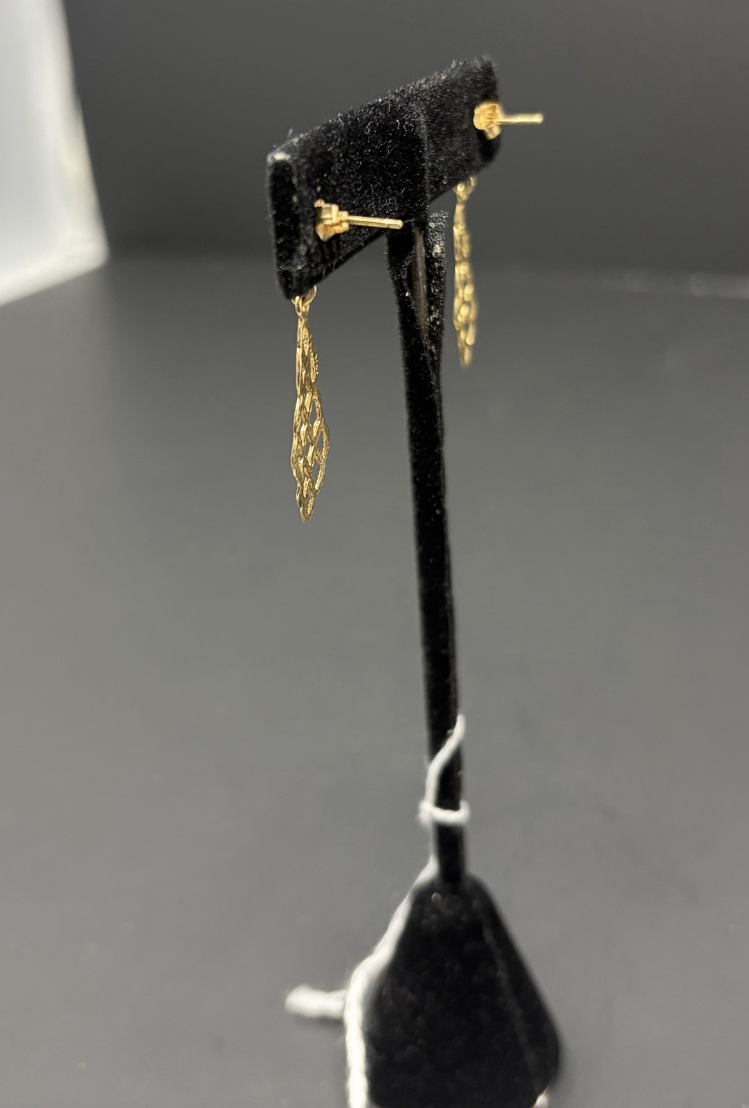 Vintage 14K Gold Filigree Dangle Earrings Pierced Lightweight Estate