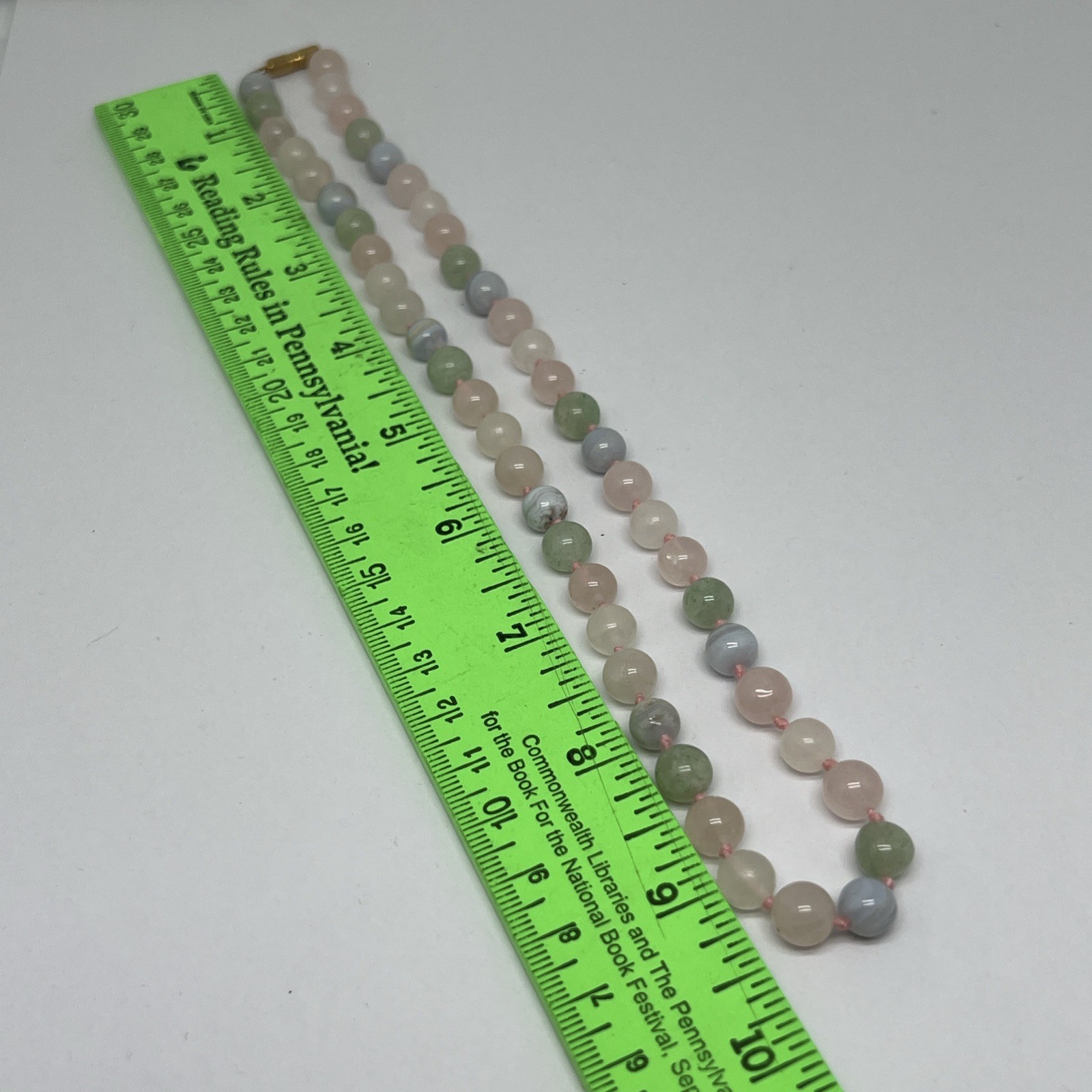 Multi Color Natural Jade Gemstone Beaded Hand Knotted 20”Necklace