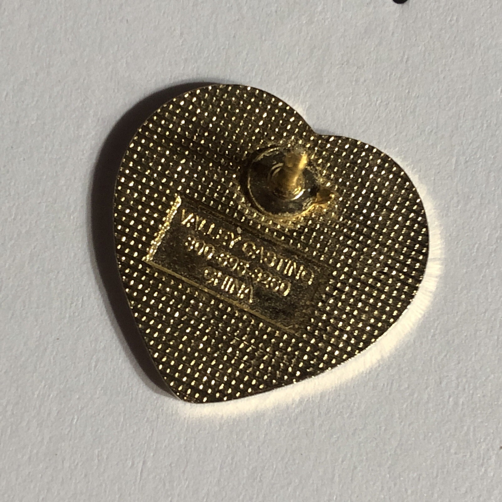 Mother Rose Heart Pin Gold Tone Colored Red Flower Valley Casting Mother’s Day