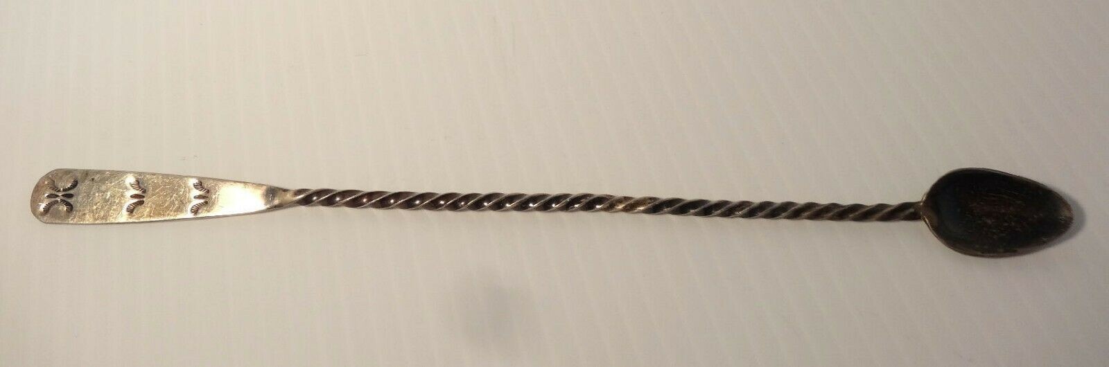 Antique Navaho Silver Twist Cocktail Spoon