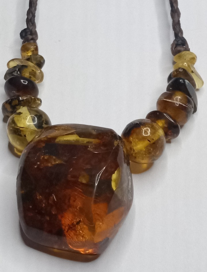Amber Natural 25 million years old from Mexico adjustable hand braided
