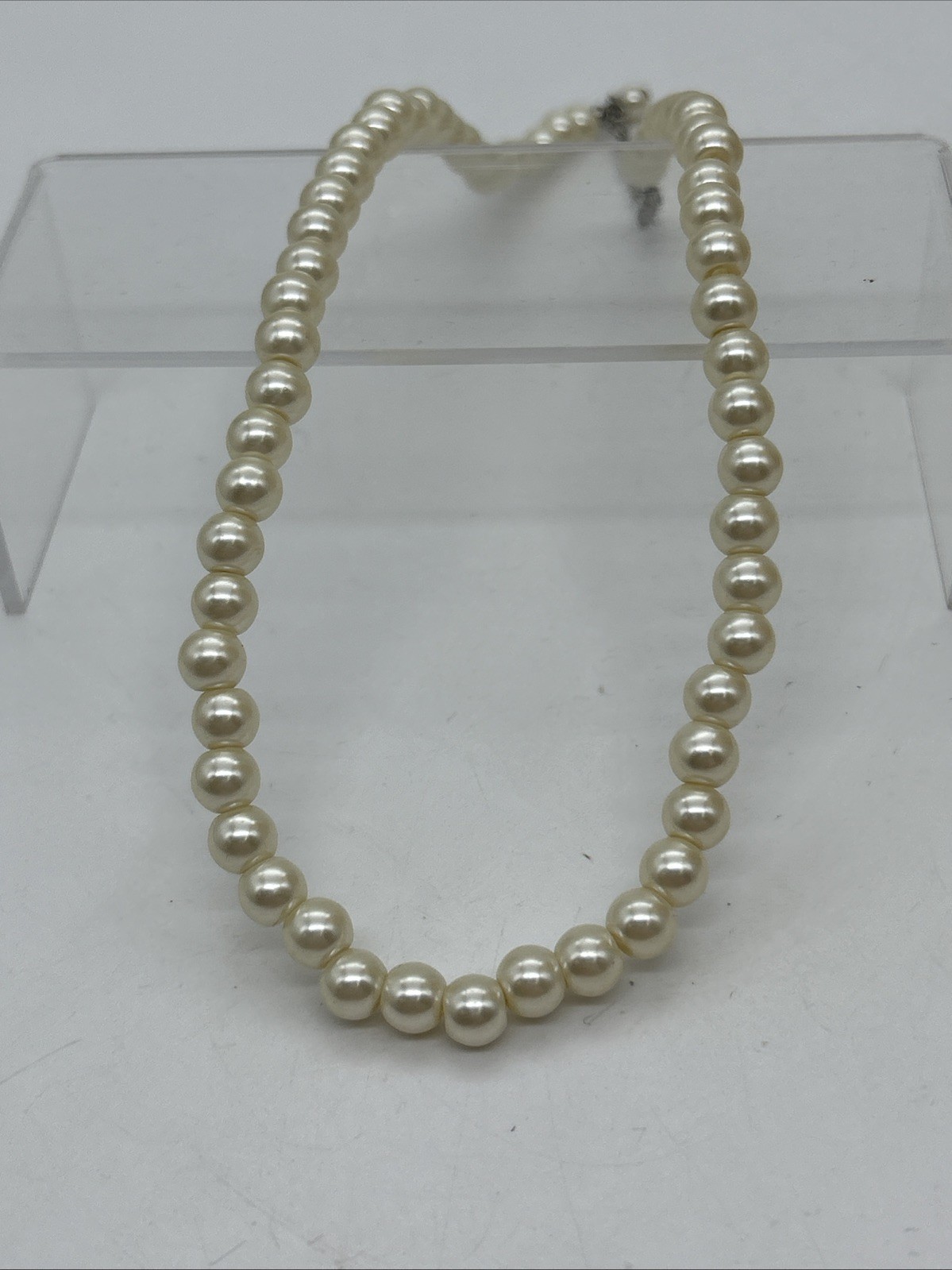 Vintage Cream Faux Pearl Necklace 45cm Heavy
