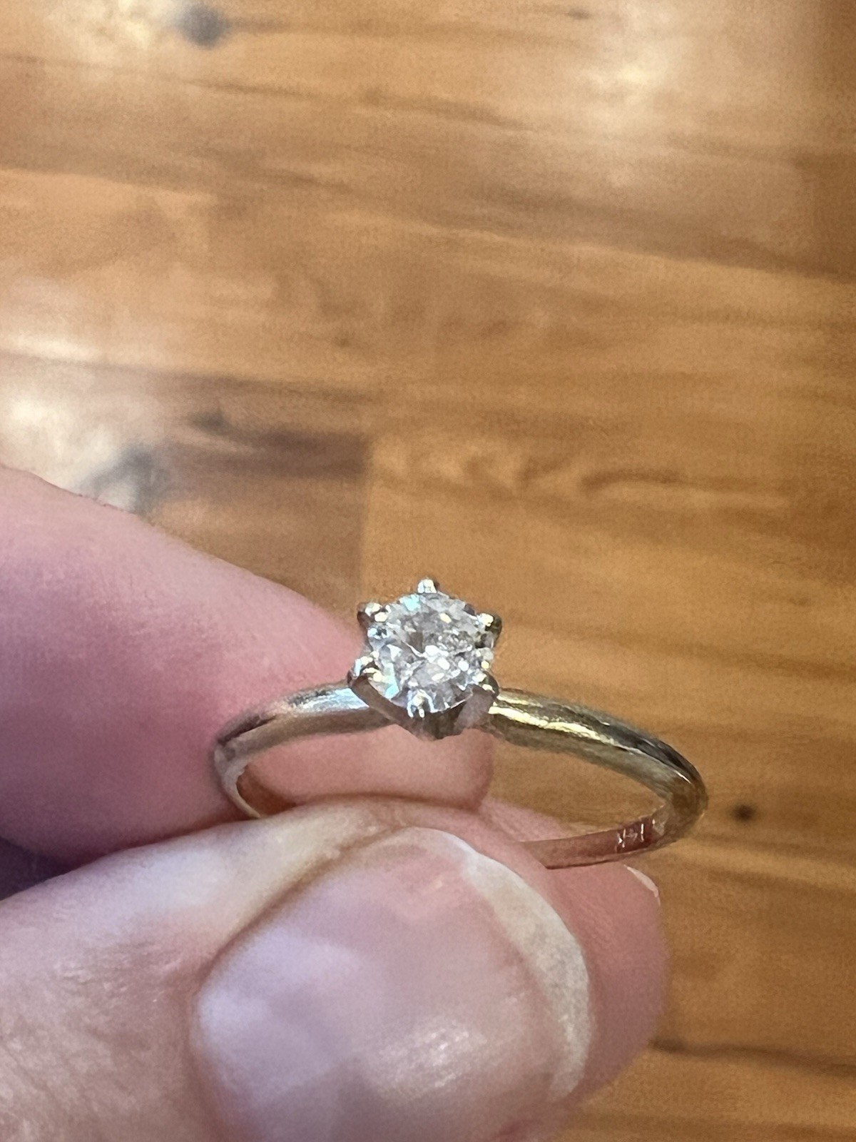 Old European Cut .3 Carat Diamond Ring 14k