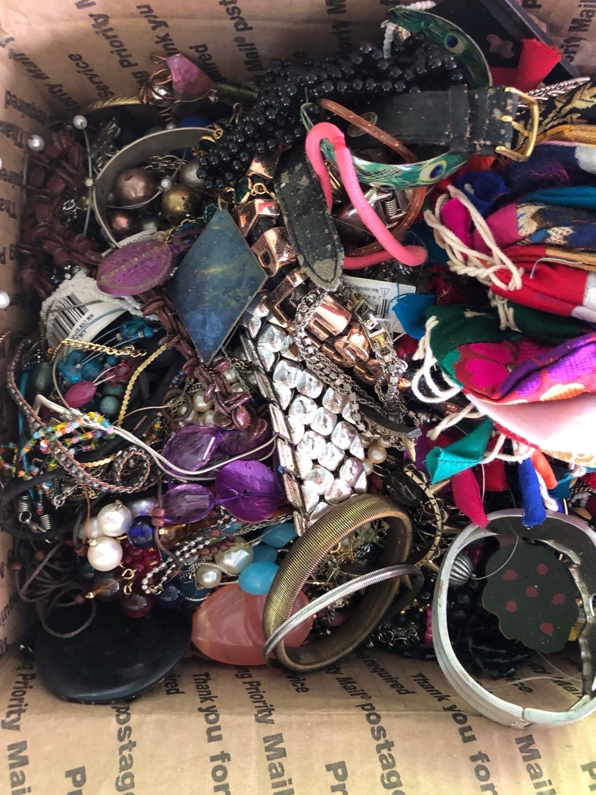 Huge Lot of Vintage to Modern Costume JEWELRY Lot Mixed Tangled , Crafted 12lb