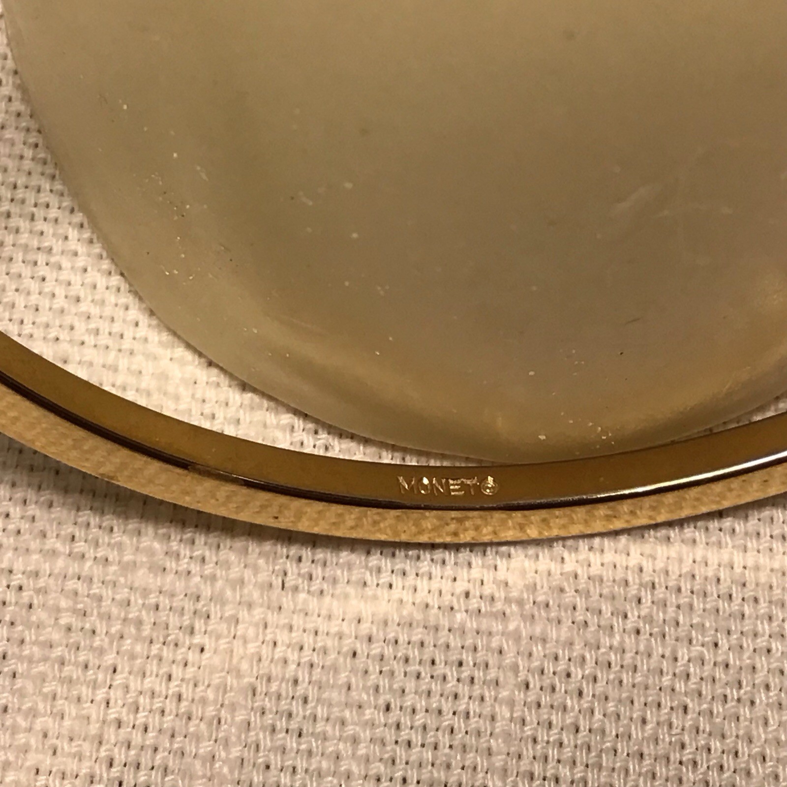 Vintage Pair of Monet Smooth Finish Gold Tone Bangle Bracelets