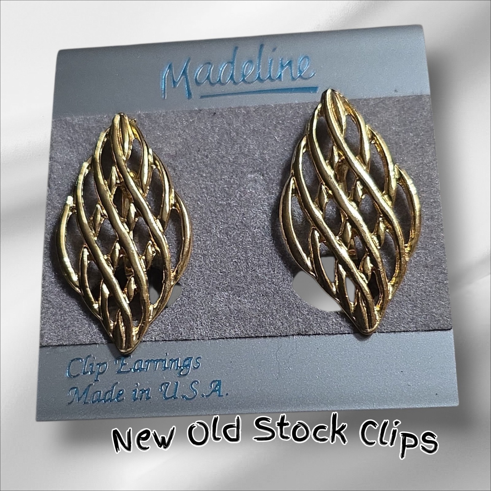 Vintage Monet Trifari Napier Lisner Clip Goldtone Earring Lot
