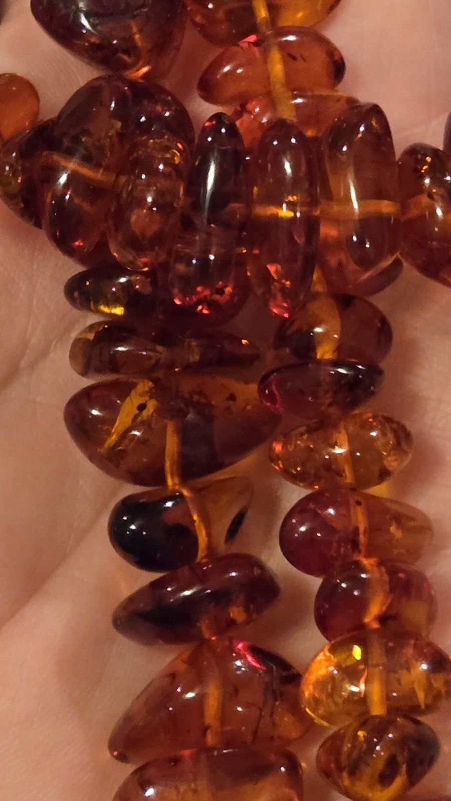 Stunning Vintage Genuine Natural Baltic Honey Cognac Amber Necklace 76 Grams