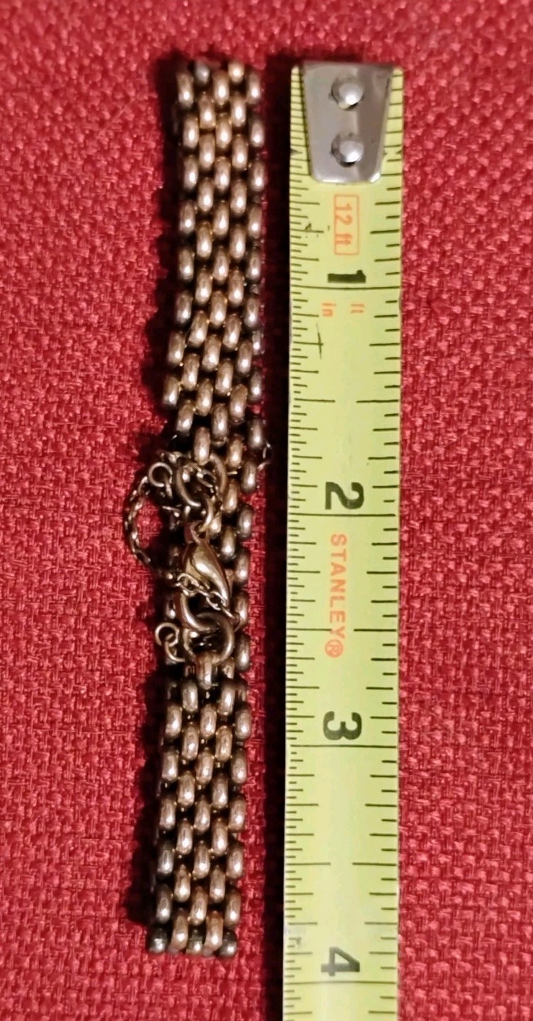 Vintage gold filled chain bracelet oval link, 7.5″ 20g unmarked *read