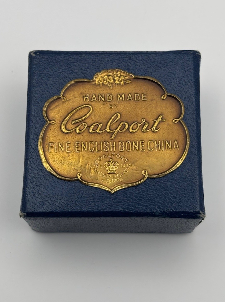 Vintage Coalport Bone China Floral Clip On Earrings Made In England with Box