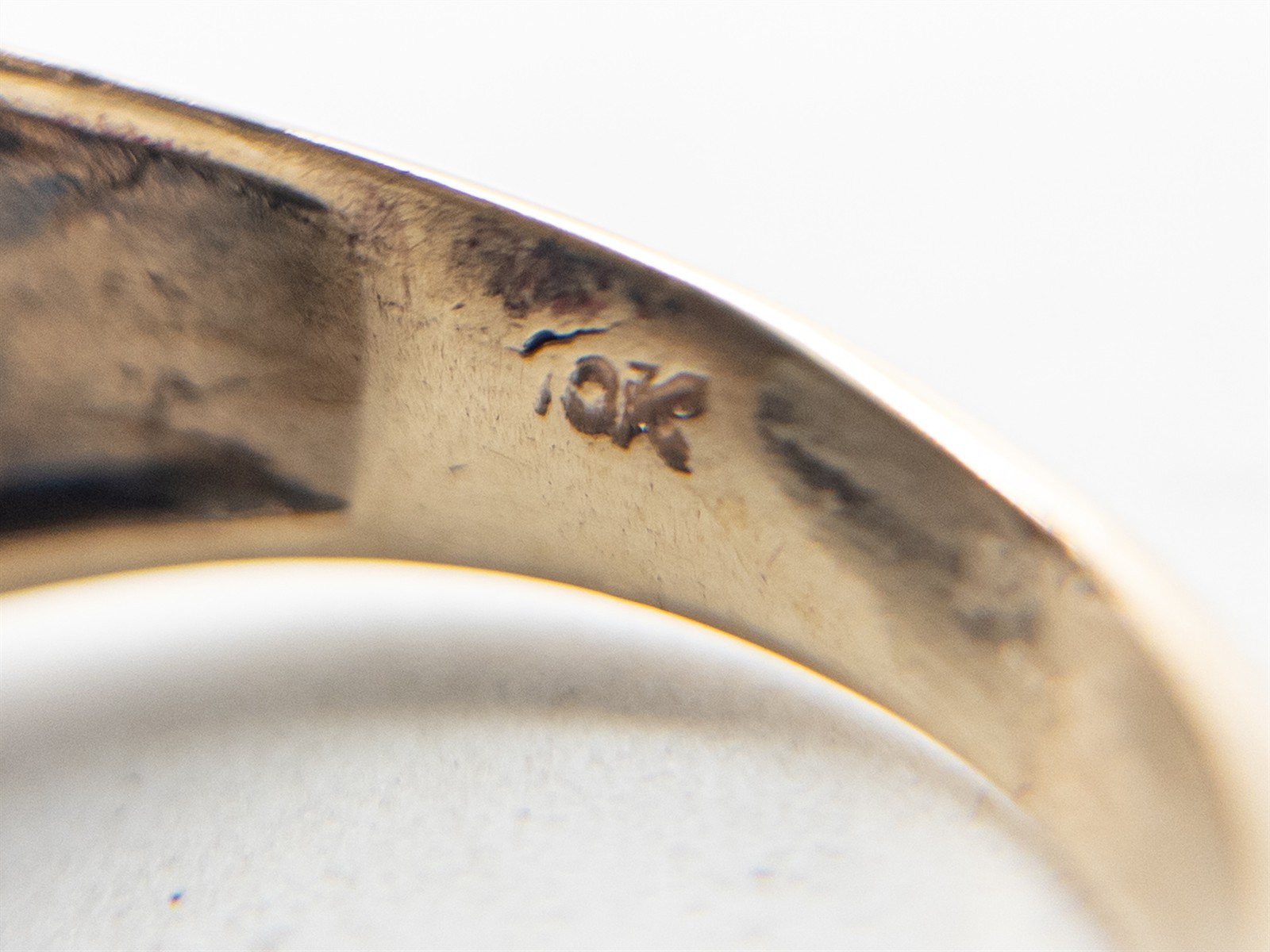 Vintage 1940s $3000 4ct BLOODSTONE SWORD 10k Yellow Gold Mens Band Ring 7g