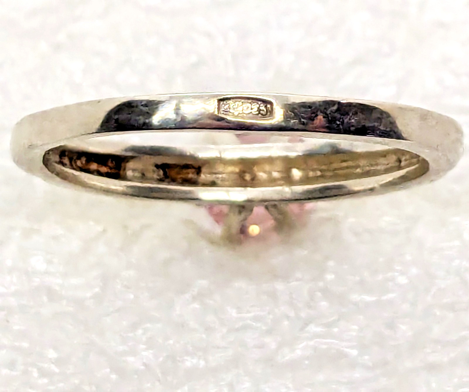 Vintage Luxury RING Silver 925 with Bright Stone -size: 7.75US (17.5mm) | UA #8