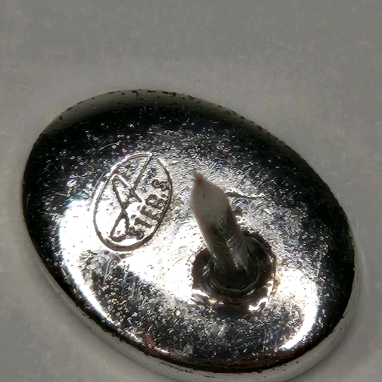 Vintage Anson Sterling Silver Tie Tack Modernist Abstract Rhinestone Pin T-Bar