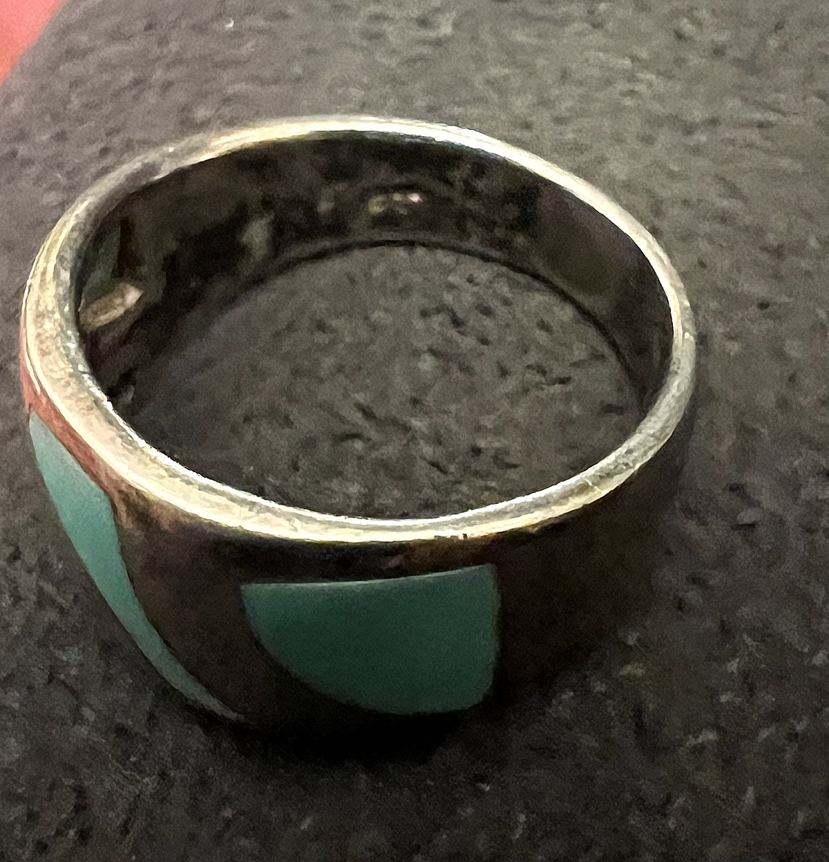 Vintage 925 Sterling Slver Turquoise Ring Size 6.5
