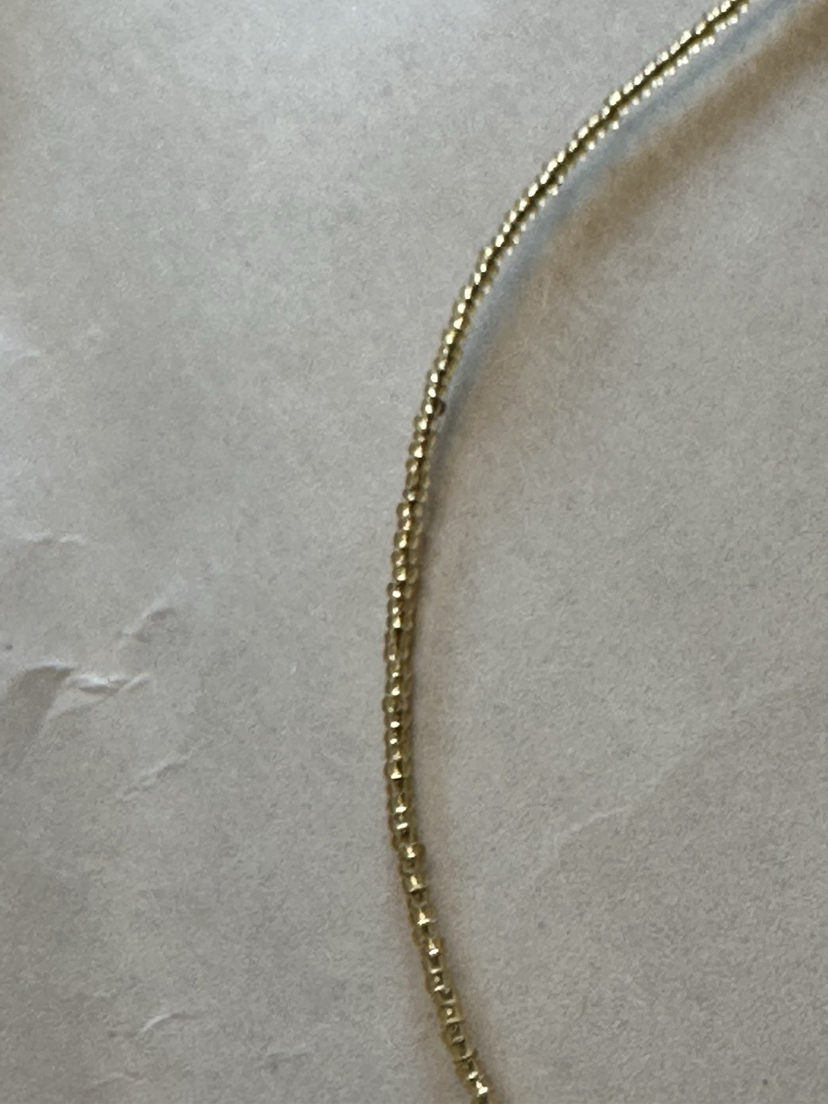 VTG Handmade Pale Lavender Pendant Necklace W/Gold-Toned Beaded Chain & Earrings